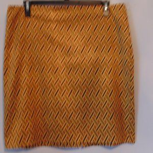 New York and Comany Stretch Career Wear Geometric Print Skirt size 16